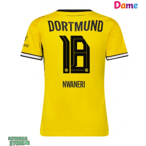 Borussia Dortmund Ethan Nwaneri #18 Replika Hjemmebanetrøje Dame 2026-27 Kortærmet